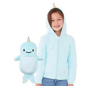 Cub Coat Girl’s Nell the Narwhal Zip-Up Hoodie